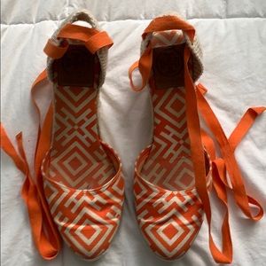 Tory Burch espadrille strap wedge